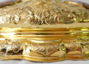 Solid silver gilt antique Augsburg Chalice.